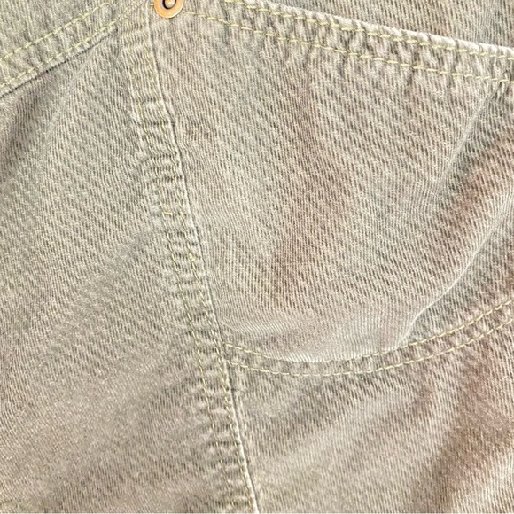 Vintage Y2K Tom K Nguyen Velvet Skirt Womens Size 2 XS Army Green Military Core - Picture 5 of 8